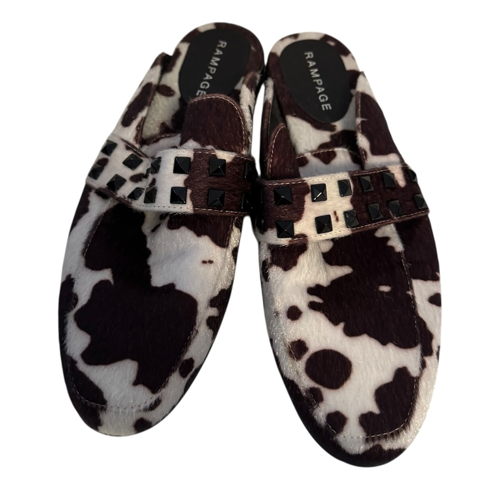 Cow Print Mule